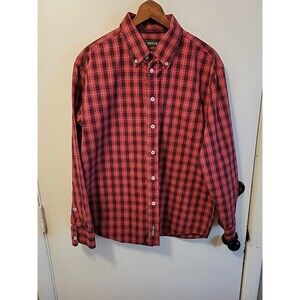 Orvis Mens L Active Fit Tartan Plaid Long Sleeve Shirt Heritage Wash